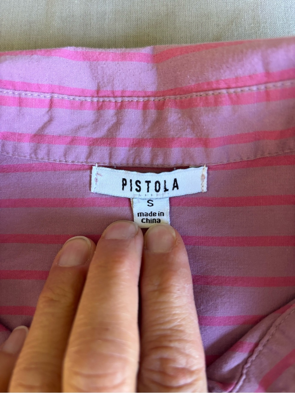 Pistola Lara Top Viv Pant Set Aperitivo Stripe Pink Vacation Lounge Resort S - Picture 8 of 11